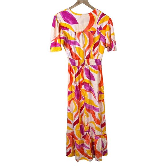 Abel The Label Anthropologie Womens Multicolor Floral High Low Swing Dress Small - Picture 2 of 6